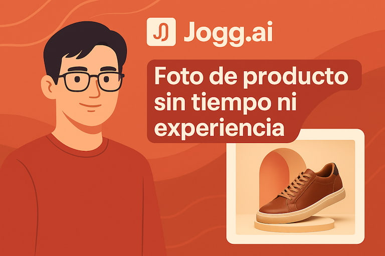 Jogg.ai Fotos de producto sin tiempo, sin experiencia y con el estilo de Javier Lucena