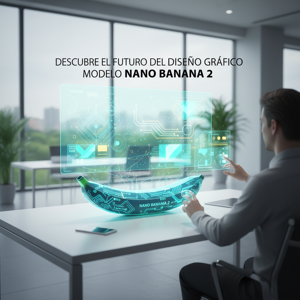 Foto de stock profesional de alta calidad sobre Descubre el Futuro del Diseño Gráfico con el Modelo Nano Banana 2,…