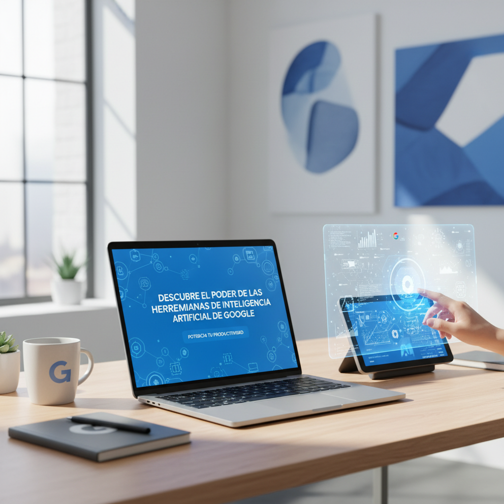 Foto de stock profesional de alta calidad sobre Descubre el Poder de las Herramientas de Inteligencia Artificial de Google: Potencia…