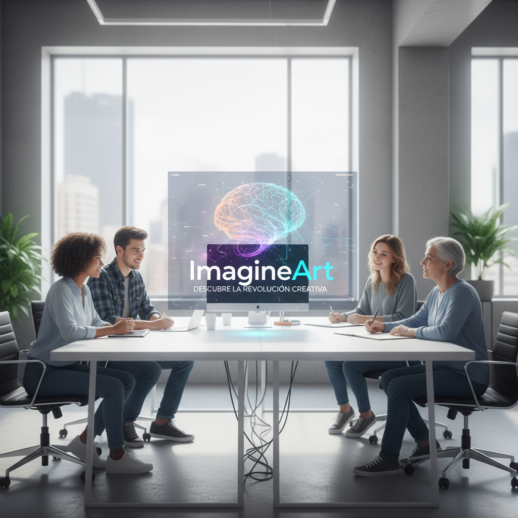 Foto de stock profesional de alta calidad sobre Descubre la Revolución Creativa con ImagineArt, iluminación natural de día, composición nítida…