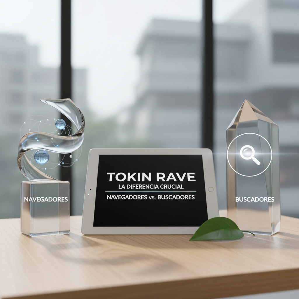 Foto de stock profesional de alta calidad sobre Explorando Tokin Rave: La Diferencia Crucial entre Navegadores y Buscadores, iluminación natural…