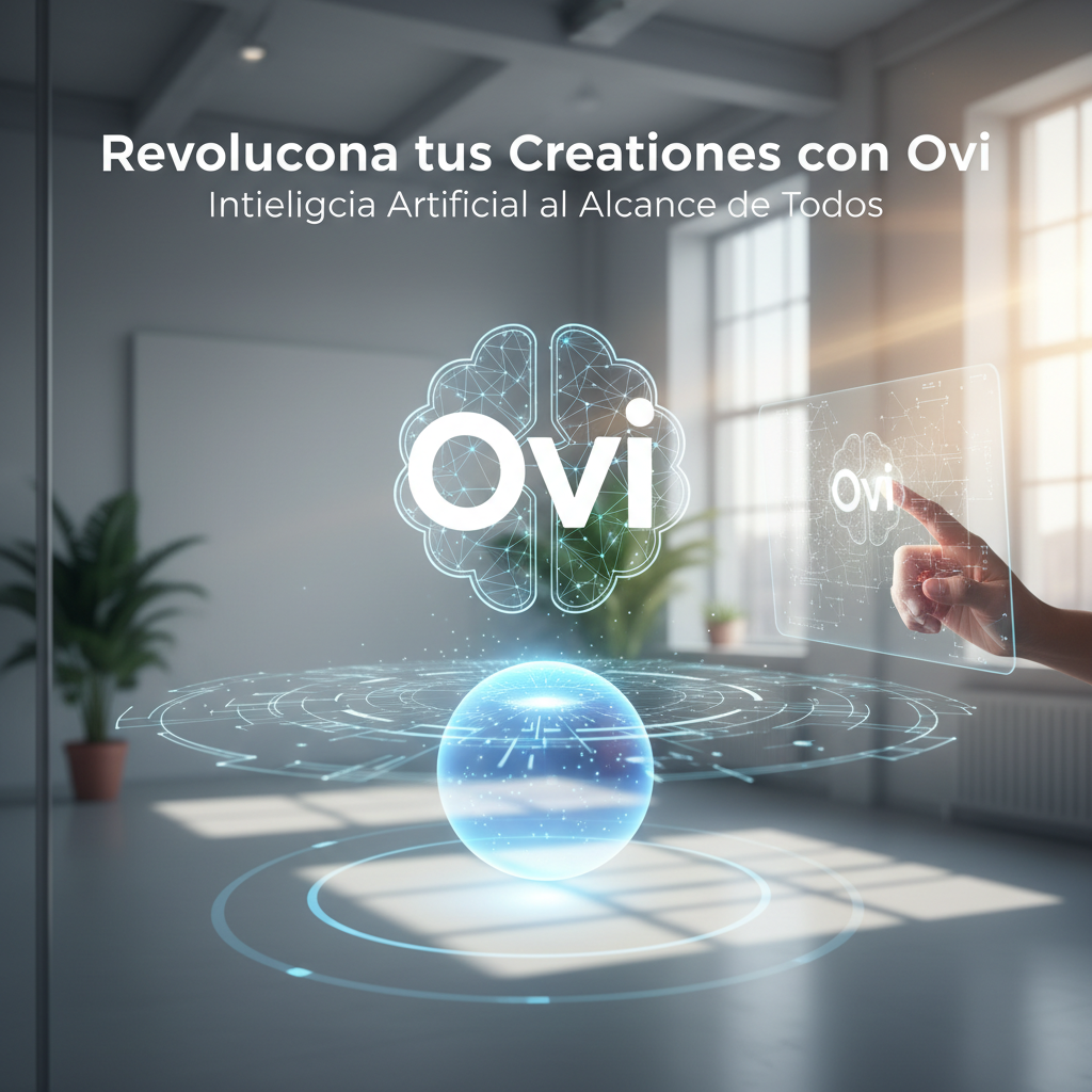 Foto de stock profesional de alta calidad sobre Revoluciona tus Creaciones con Ovi: Inteligencia Artificial al Alcance de Todos, iluminación…