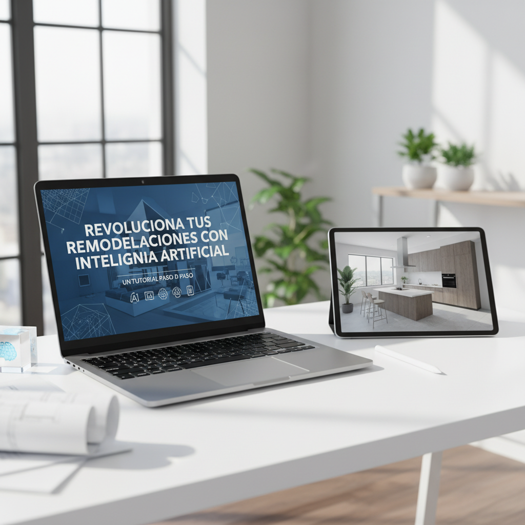 Foto de stock profesional de alta calidad sobre Revoluciona Tus Remodelaciones con Inteligencia Artificial: Un Tutorial Paso a Paso, iluminación…