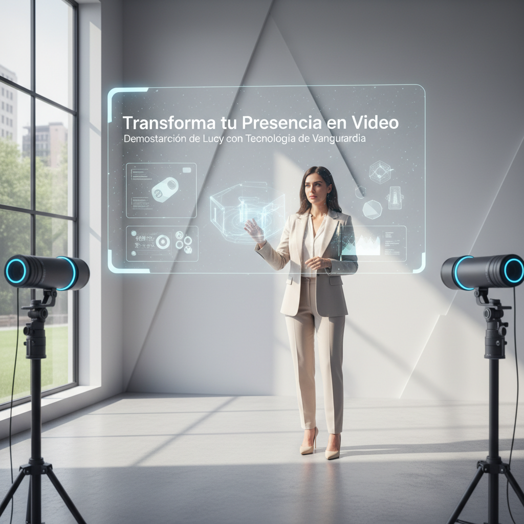 Foto de stock profesional de alta calidad sobre Transforma tu Presencia en Video en Demostración de Lucy con Tecnología de…