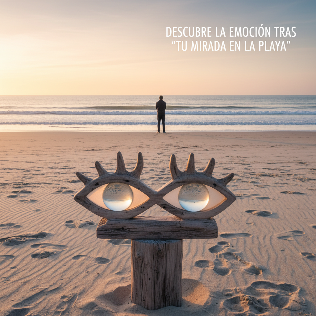Foto de stock profesional de alta calidad sobre Descubre la Emoción Tras ‘Tu Mirada en la Playa’, iluminación natural de…