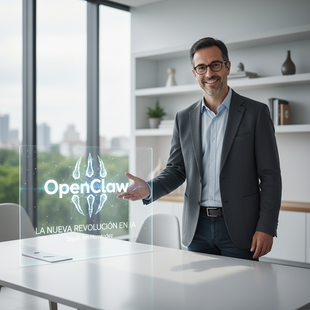 Foto de stock profesional de alta calidad sobre Descubre OpenClaw: La Nueva Revolución en IA según Jon Hernández, iluminación natural…