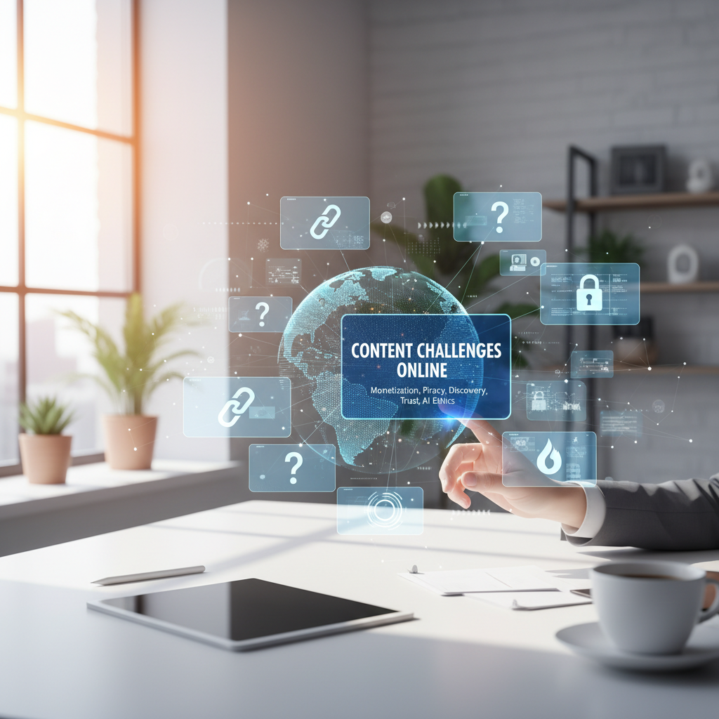 Foto de stock profesional de alta calidad sobre Explorando los Nuevos Horizontes Digitales: Desafíos del Contenido Online, iluminación natural de…