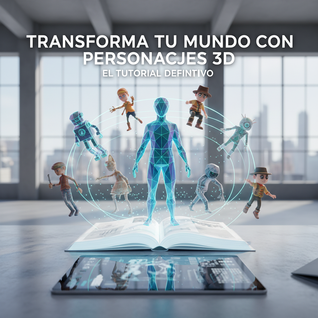 Foto de stock profesional de alta calidad sobre Transforma Tu Mundo con Personajes 3D: El Tutorial Definitivo, iluminación natural de…