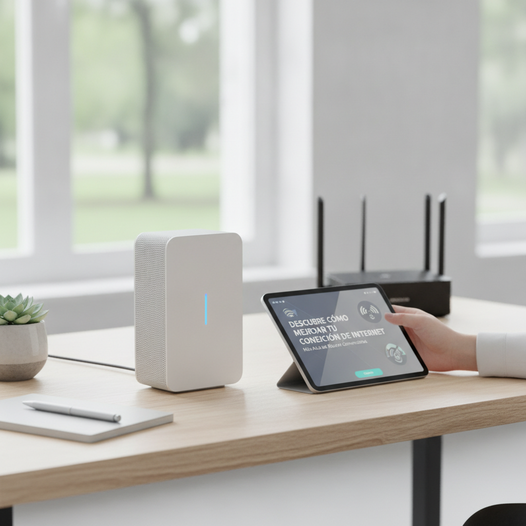 Foto de stock profesional de alta calidad sobre Descubre Cómo Mejorar Tu Conexión de Internet Más Allá del Router Convencional,…