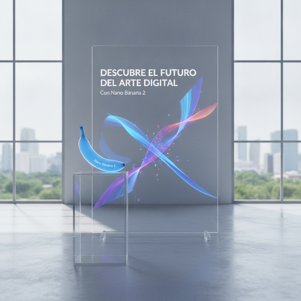 Foto de stock profesional de alta calidad sobre Descubre el Futuro del Arte Digital con Nano Banana 2, iluminación natural…