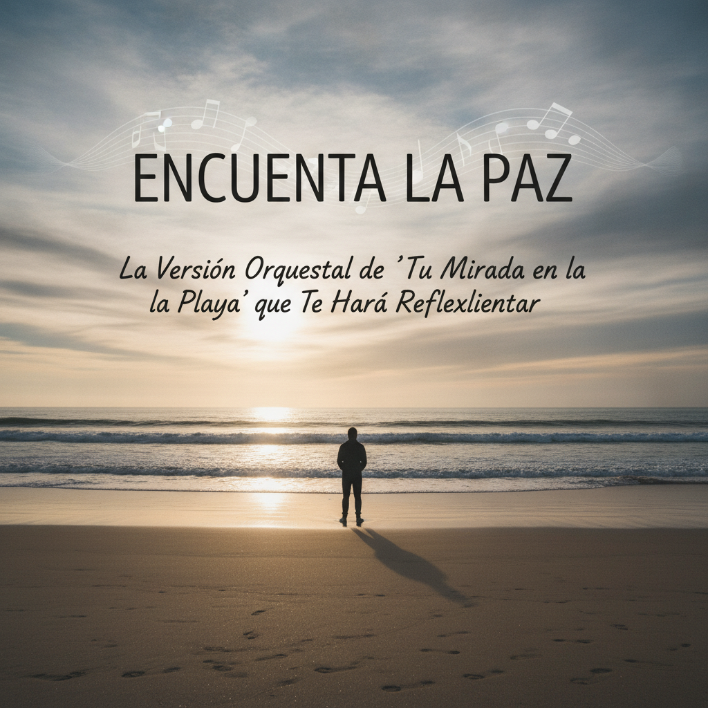 Foto de stock profesional de alta calidad sobre Encuentra la Paz: La Versión Orquestal de ‘Tu Mirada en la Playa’…