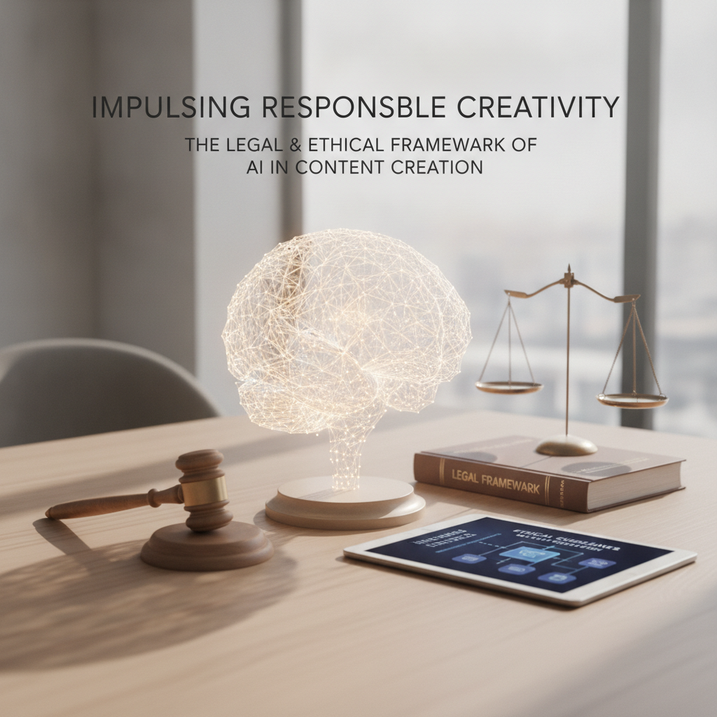 Foto de stock profesional de alta calidad sobre Impulsando la creatividad responsable: El marco legal y ético de la IA…