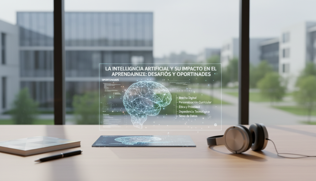 Foto de stock profesional de alta calidad sobre La Inteligencia Artificial y su Impacto en el Aprendizaje: Desafíos y Oportunidades,…
