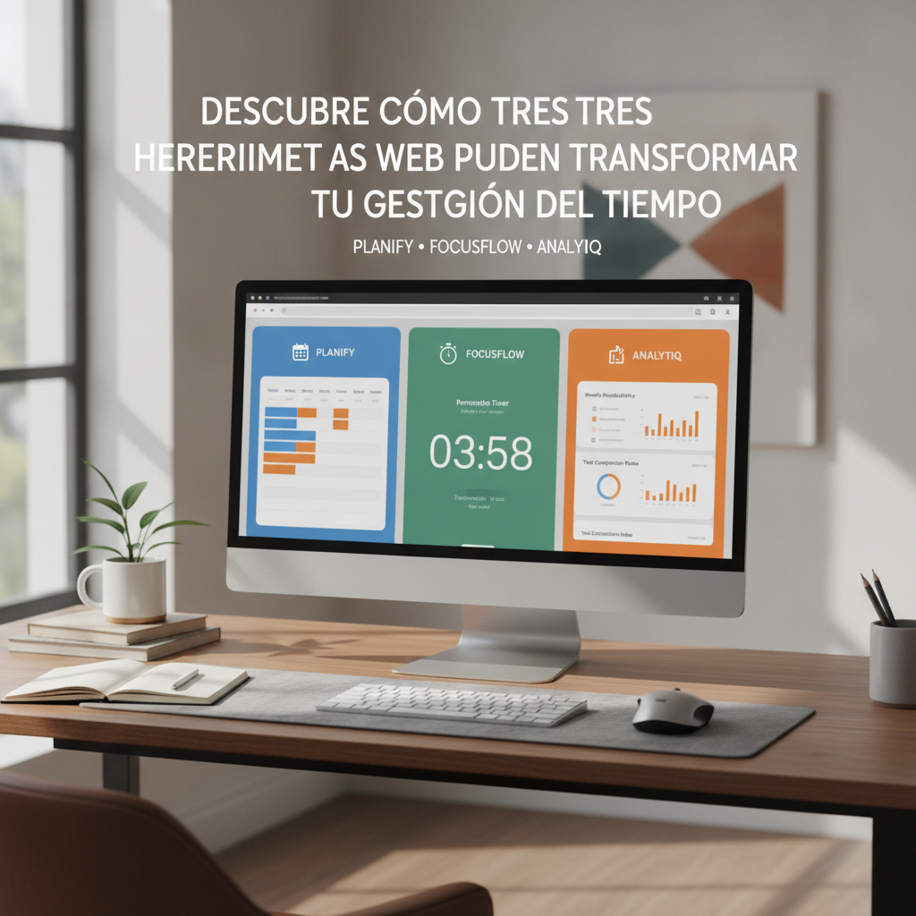 Foto de stock profesional de alta calidad sobre Descubre cómo Tres Herramientas Web pueden Transformar tu Gestión del Tiempo, iluminación…