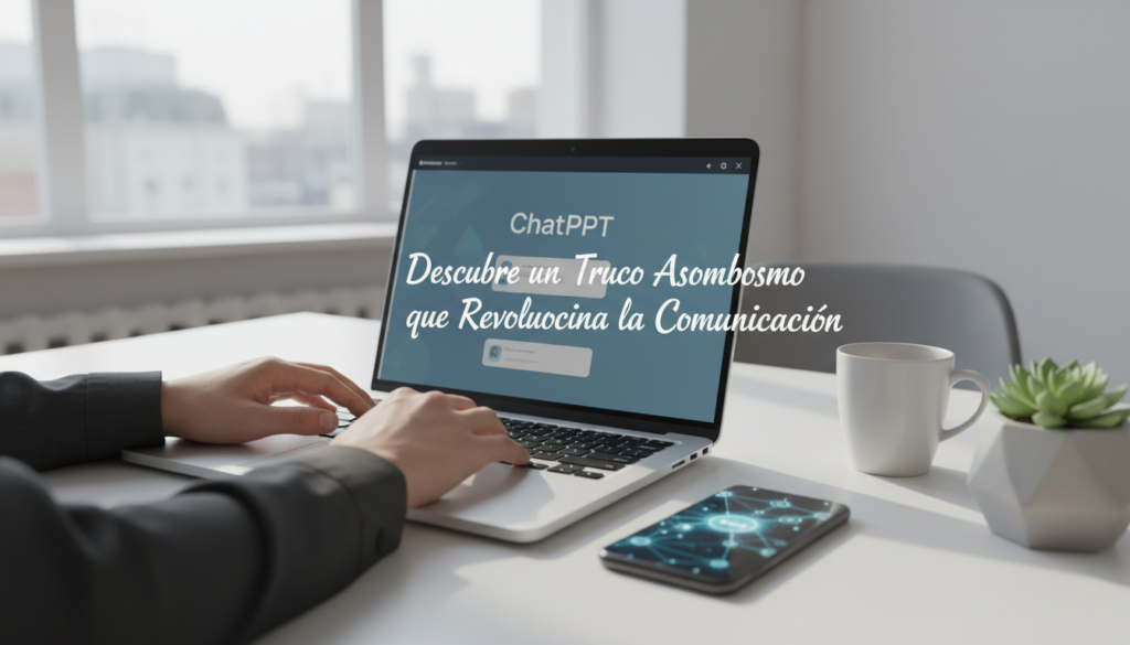 Foto de stock profesional de alta calidad sobre Descubre un Truco Asombroso en ChatGPT que Revoluciona la Comunicación, iluminación natural…