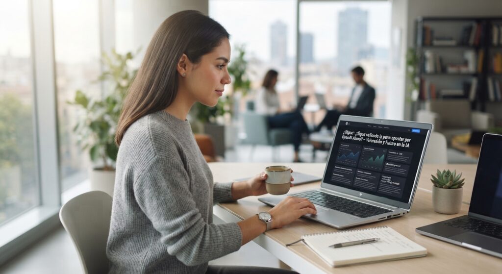 Foto de stock profesional de alta calidad sobre ¿Sigue valiendo la pena apostar por OpenAI Ahora?, iluminación natural de día,…